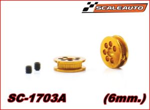 POLEA ALUMINIO MECANIZADO 6 mm.EJE 3/32