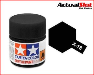 TAMIYA X-18 SEMI GLOSS BLACK 10ml.