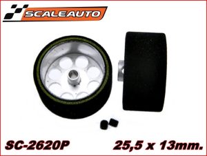 WHEELS & SPONGE PROCOMP-2 TYRES (25,5 x 13mm.)