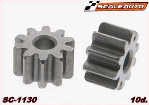 STEEL PINION 10 TOOTH. DIAM. 6,35mm.