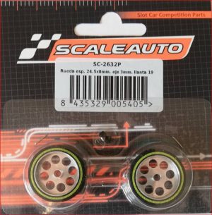 WHEELS & SPONGE PROCOMP-2 TYRES (24,5 x 8mm.)