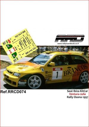 CALCAS 1/32 SEAT IBIZA KITCAR (RALLY OSONA 1997)