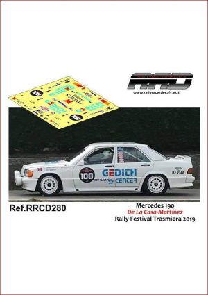 CALCAS 1/32 MERCEDES 190 16v. (RALLY FESTIVAL TRASMIERA 2019)