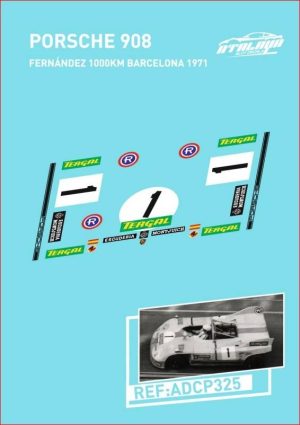 CALCAS 1/32 PORSCHE 908 - 1000KM BARCELONA 1971