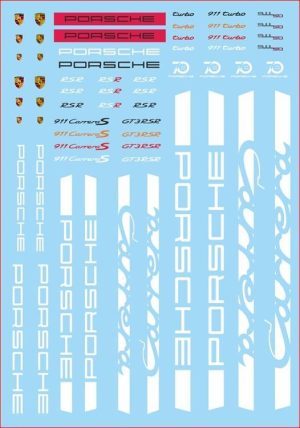 CALQUES GENERIQUES "PORSCHE BLANQUES"