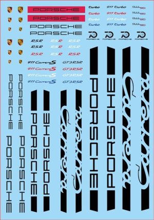 CALQUES GENERIQUES "PORSCHE NEGRES"