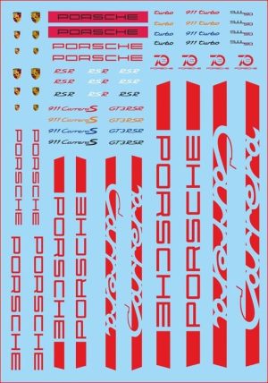 CALQUES GENERIQUES "PORSCHE VERMELLA"