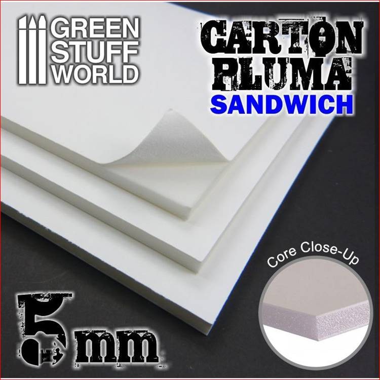 CARTON PLUMA 5mm.