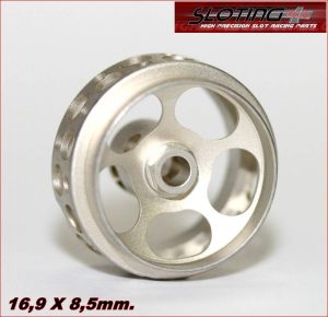 ALUMINIUM WHEELS URANO CHAMPAGNE (16,9 x 8,5mm.)