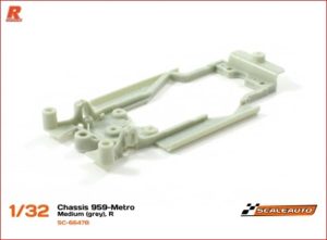 CHASSIS R FOR PORSCHE 959 AND MG METRO - GREY (MEDIUM)