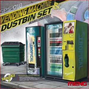 KIT 1/35 VENDING MACHINE & DUSTBIN SET