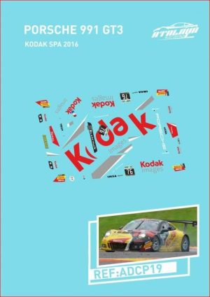 CALCAS 1/24 PORSCHE 991 GT3 (24 HOURS SPA 2016)