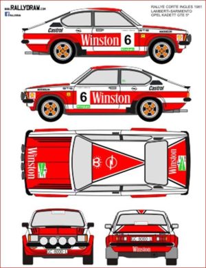 CALCAS 1/24 OPEL KADETT GT/E (RALLY CORTE INGLES 1981)