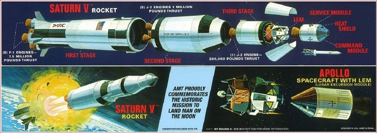 SATURN V ROCKET 1:200 SCALE MODEL KIT - Image 2