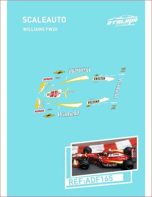CALCAS 1/32  SCALEAUTO FORMULA 1 - WILLIAMS FW20