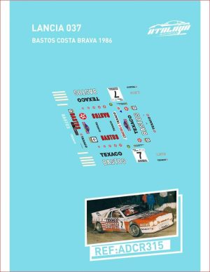 CALCAS 1/32 LANCIA 037 (RALLY COSTA BRAVA 1986)