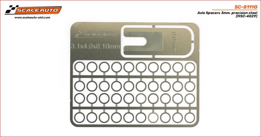 SEPARADORES EJE DE 3mm. EN ACERO 0,10mm. - PHOTOEDGE