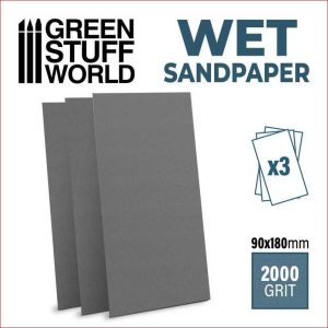 WET WATER PROOF SANDPAPER 180x90mm - 2000 grit