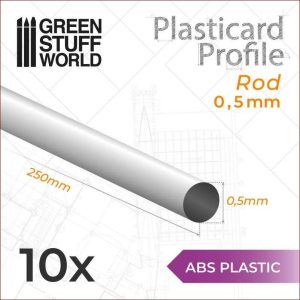 ABS PLASTICARD - PROFILE ROD 0,5mm