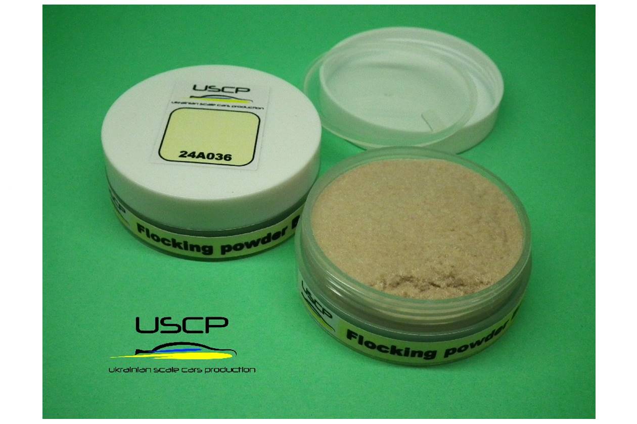 BEIGE FLOCKING FOR THE INTERIOR OF MODELS