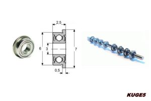 RODAMIENTO A BOLAS 6X3mm. KUGE5