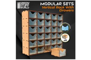 MDF VERTICAL RACK WITH 30 DRAWERS