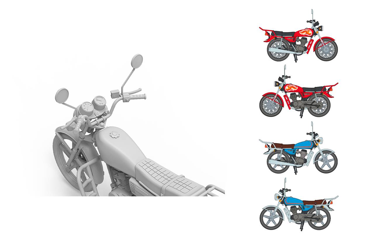 CG125 JAPANESE MOTORCYCLE 1/35 - Image 3