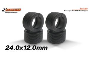 RUBBER TYRE RT SOFT 24 x 12mm. STRIPPED