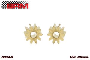 PIÑON 10d. LATON Ø 6mm.