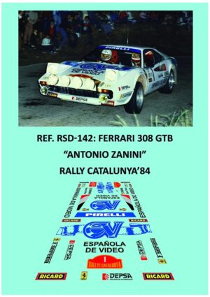 CALCAS 1/24 FERRARI 308 GTB - RALLY CATALUNYA 1984