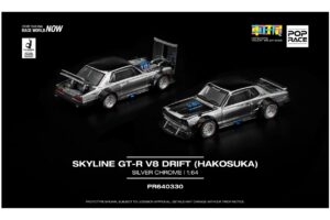 NISSAN SKYLINE GT-R V8 DRIFT (HAKOSUKA) SILVER CHROME