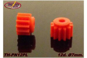 12T PINION. NYLON DIAMETER 7mm.