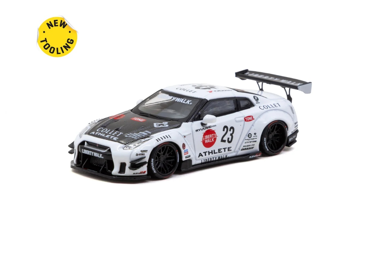 LB-WORKS NISSAN GT-R R35 type 2 White - Tarmac Works HOBBY64 - Imatge 3